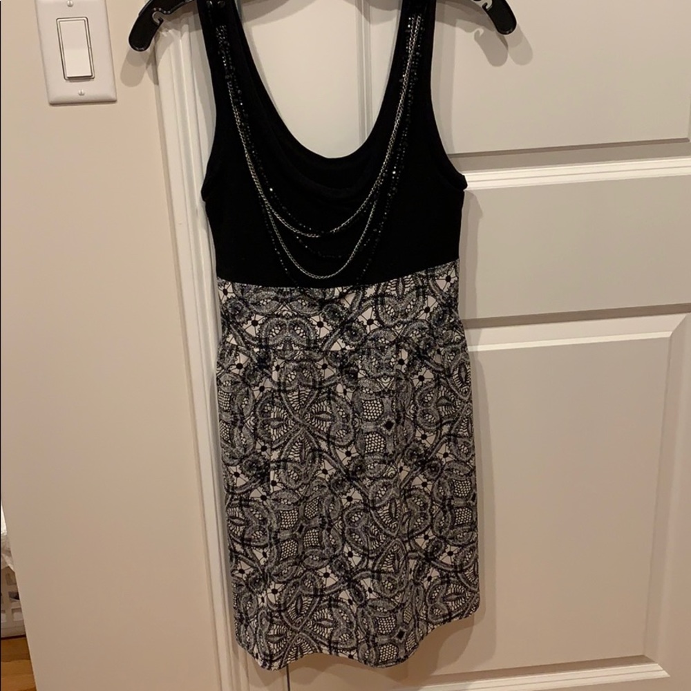 Black & white tank top dress